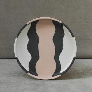 plateau rond en jesmonite 3 couleurs